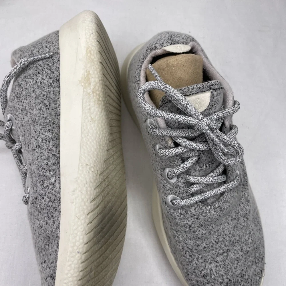 Allbirds wool runners Light dapple grey cream sole womens Tennis Shoe Sz 7. - Picture 5 of 11